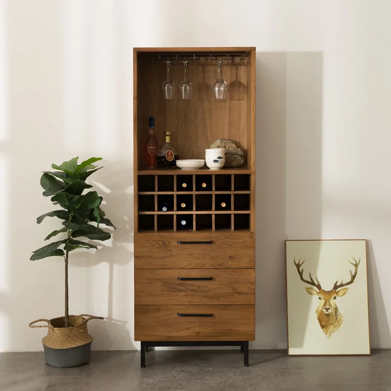 Wine cabinet against the wall Household living room Wine rack Solid wood dining side cabinet Display wine rack Floor
Wine cabinet against the wall Household living room Wine rack Solid wood dining side cabinet Display wine rack Floor