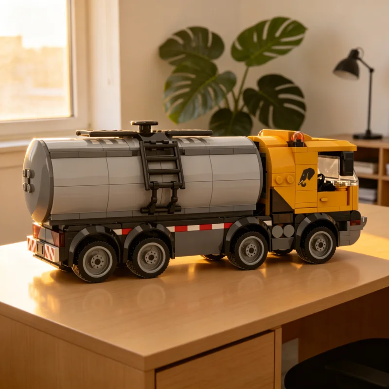 418pcs MOC Tanker Truck City Construction Model Building Blocks Architecture Toys Christmas Gifts Education Kids Assemble Idea
418pcs MOC Tanker Truck City Construction Model Building Blocks Architecture Toys Christmas Gifts Education Kids Assemble Idea