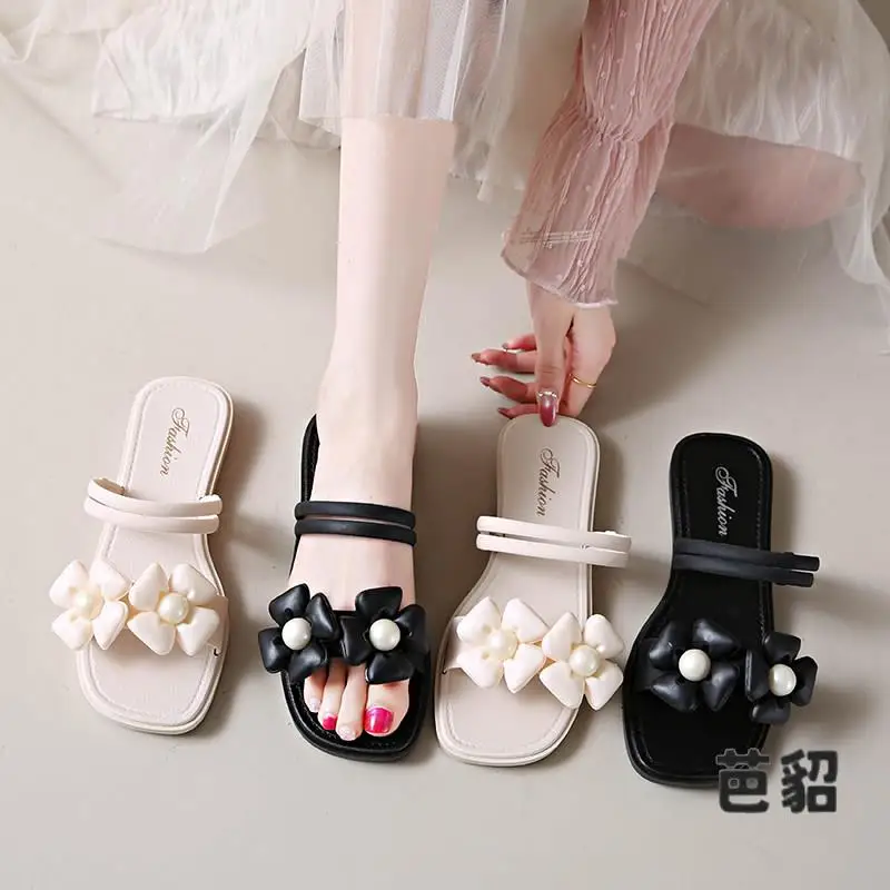 Beach Ready Pearl Flower Slippers Women's Summer Outdoor Sandals Matching Skirts Flat Heel High Anti-Slip PVC Bottom
Beach Ready Pearl Flower Slippers Women's Summer Outdoor Sandals Matching Skirts Flat Heel High Anti-Slip PVC Bottom