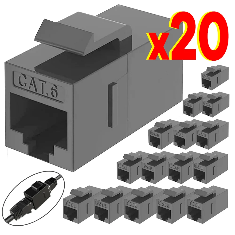 2-20pcs RJ45 CAT6 Network Direct Connector Coupler Ethernet Cable LAN Connector Ethernet Cable Female To Female Extender Adapter
2-20pcs RJ45 CAT6 Network Direct Connector Coupler Ethernet Cable LAN Connector Ethernet Cable Female To Female Extender Adapter