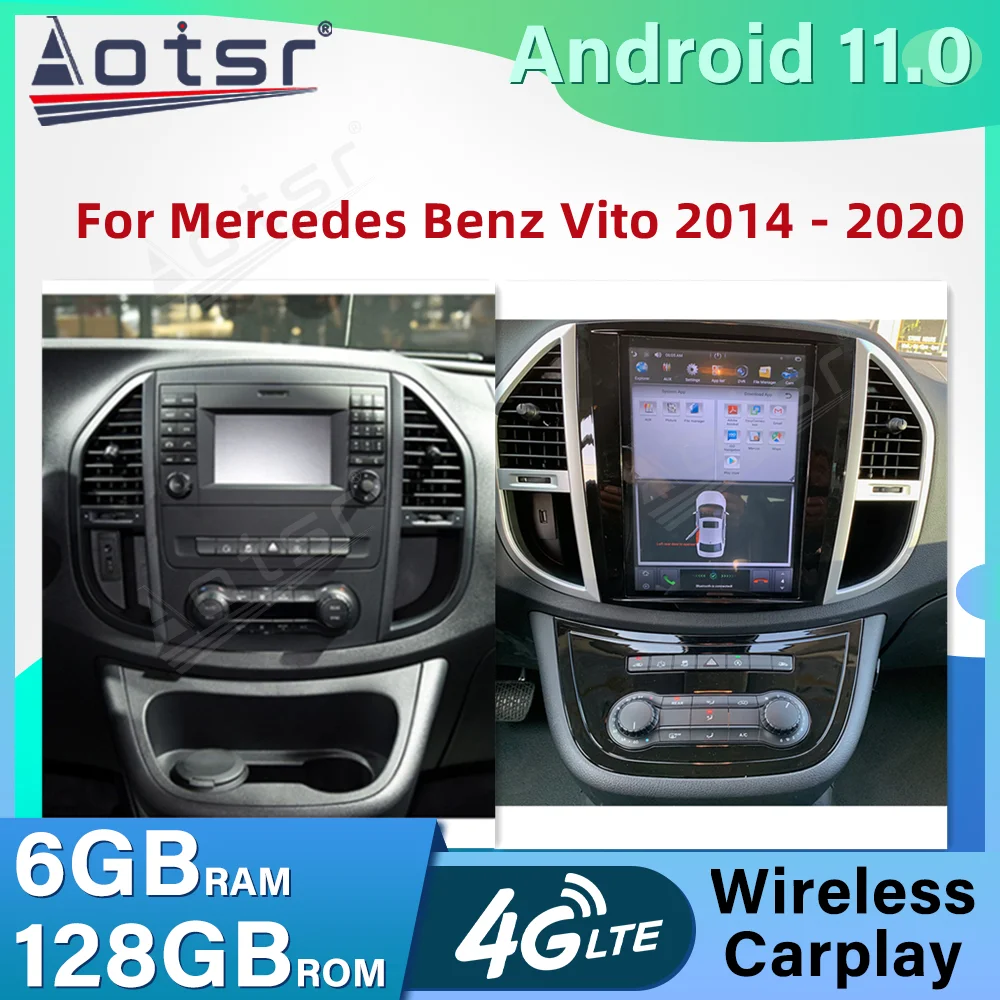 Автомагнитола для Mercedes Benz Vito 2014-2020, GPS-навигация, Android 11,0, мультимедийный плеер, стереосистема в стиле Тесла
Автомагнитола для Mercedes Benz Vito 2014-2020, GPS-навигация, Android 11,0, мультимедийный плеер, стереосистема в стиле Тесла