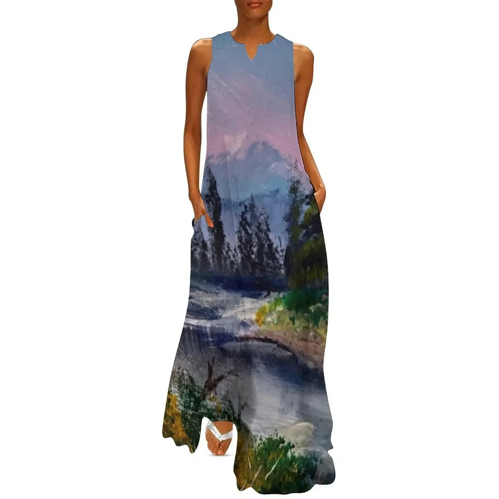 Oil paint nature scene Long Dress Women's dresses women evening dress cocktail dresses Long veiled dresses Dress
Oil paint nature scene Long Dress Women's dresses women evening dress cocktail dresses Long veiled dresses Dress