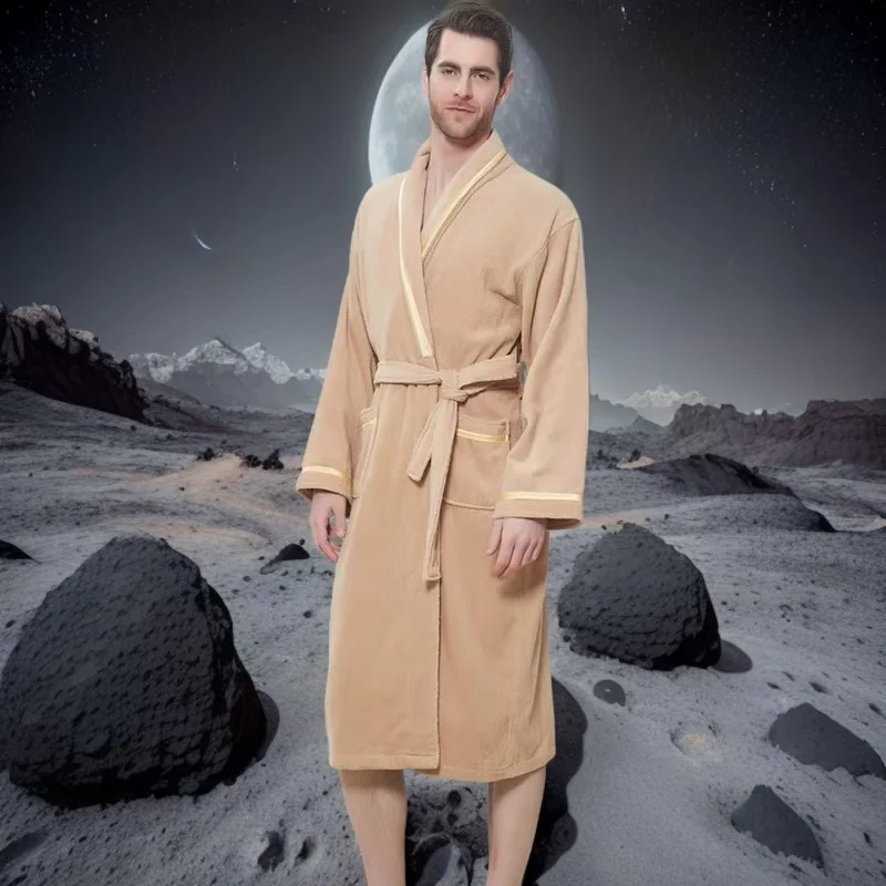 Men and Women's Terry Towel Cotton Bathrobe, Embroidered , Thick Dressing Gown, Male Home Hotel Bath Robes, Winter
Men and Women's Terry Towel Cotton Bathrobe, Embroidered , Thick Dressing Gown, Male Home Hotel Bath Robes, Winter