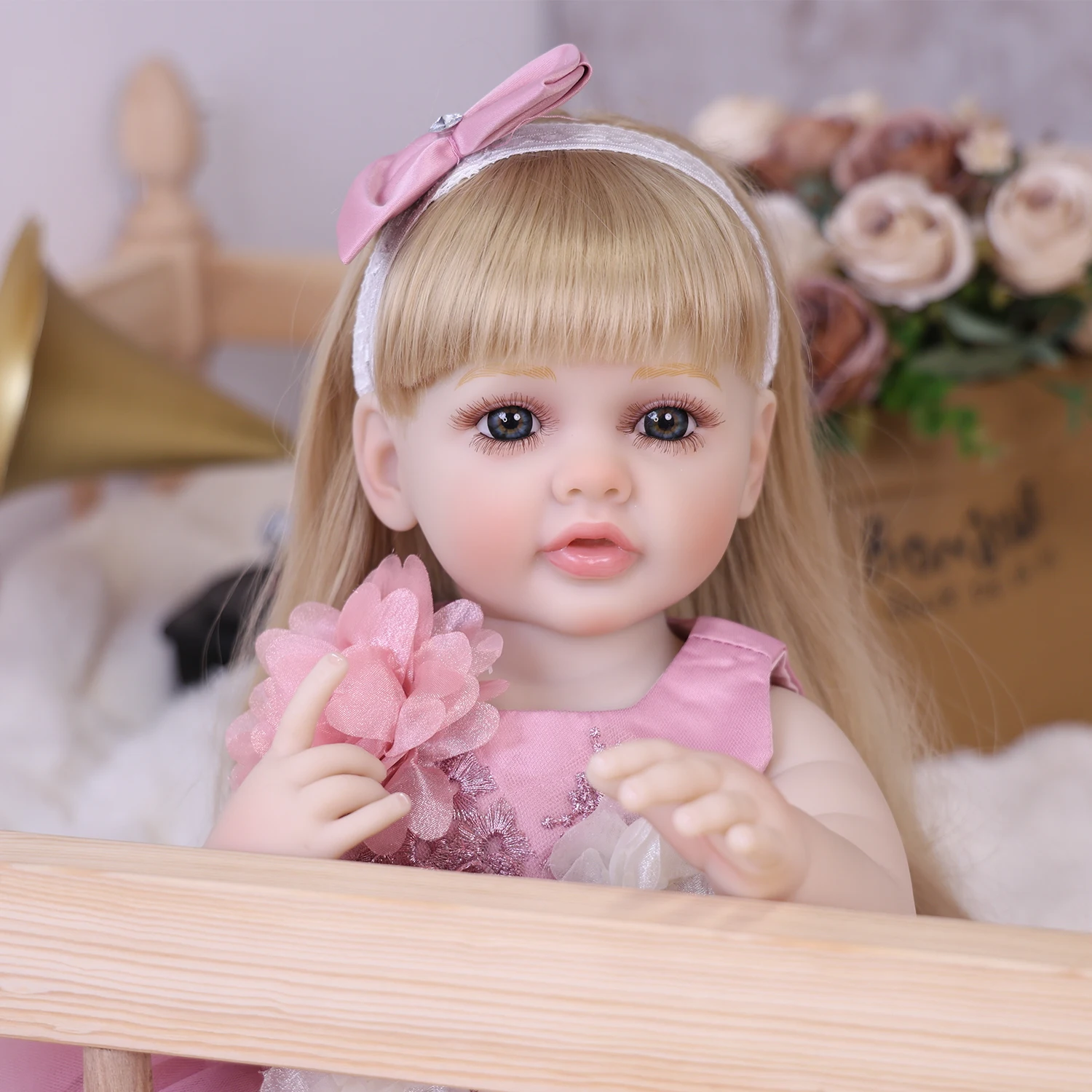 22 Inch Reborn Baby Doll Full Body Silicone Vinyl Realistic Skin Babies Girl Doll Lifelike Real Baby Skin Touch Christmas Gift
22 Inch Reborn Baby Doll Full Body Silicone Vinyl Realistic Skin Babies Girl Doll Lifelike Real Baby Skin Touch Christmas Gift