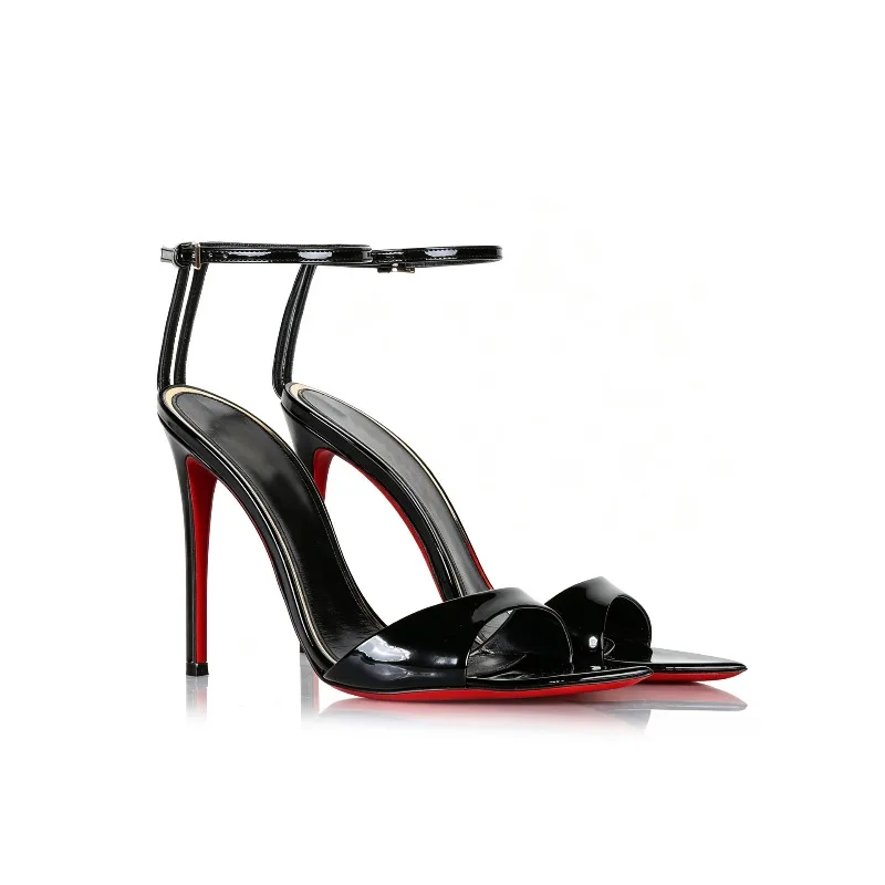 New black patent leather high heels for women slim heels with pointed tips sexy one-piece buckle strap plus size fashion sandals
New black patent leather high heels for women slim heels with pointed tips sexy one-piece buckle strap plus size fashion sandals