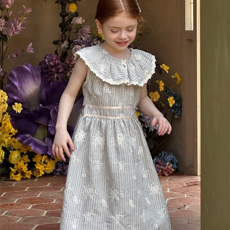Children Nordic Style Dress 2025 Summer New Children Clothing Ruffled Edges Embroidered Princess Dress Girls Vest Dress
Children Nordic Style Dress 2025 Summer New Children Clothing Ruffled Edges Embroidered Princess Dress Girls Vest Dress