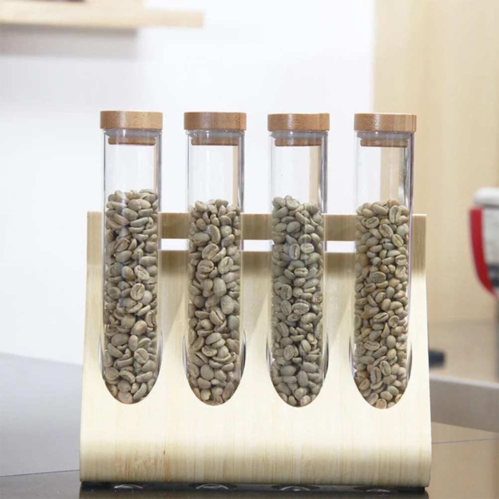 4 Pcs Coffee Bean Display Stand Clear Glass Bottle Tube Beans Rack Stainless Steel
4 Pcs Coffee Bean Display Stand Clear Glass Bottle Tube Beans Rack Stainless Steel