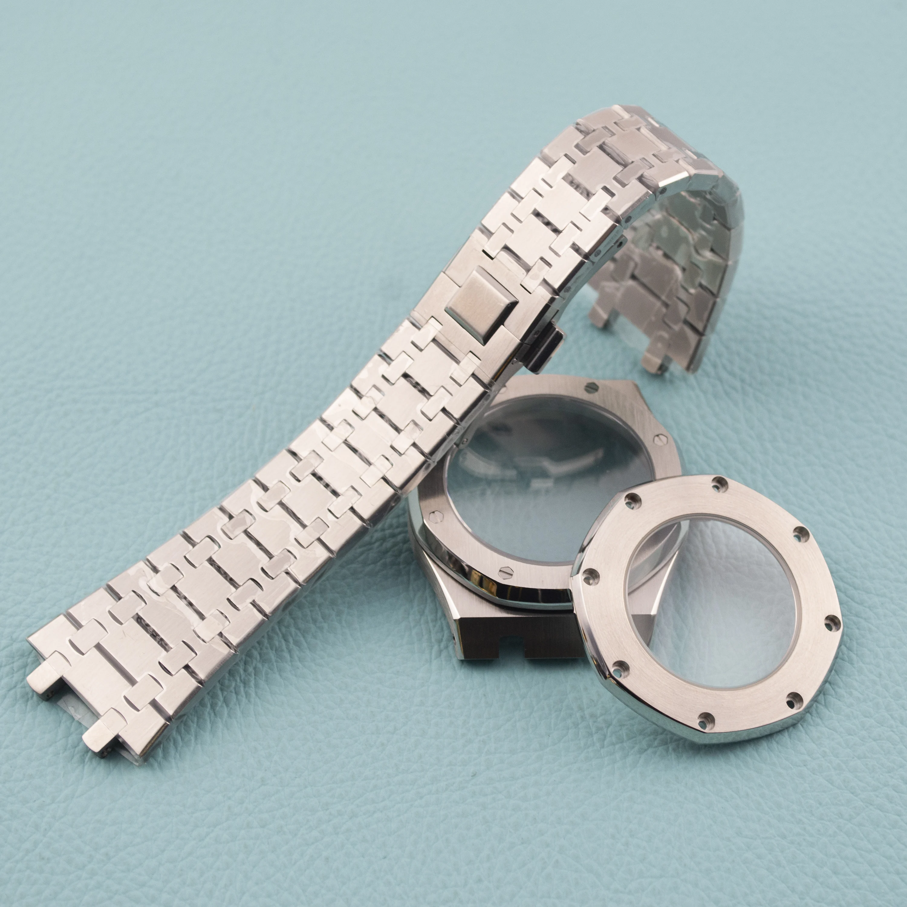 41mm nh35 watch case waterproof sapphire glass for NH35 NH36 movement 31.8mm dial royal oak watch case stainless steel strap
41mm nh35 watch case waterproof sapphire glass for NH35 NH36 movement 31.8mm dial royal oak watch case stainless steel strap