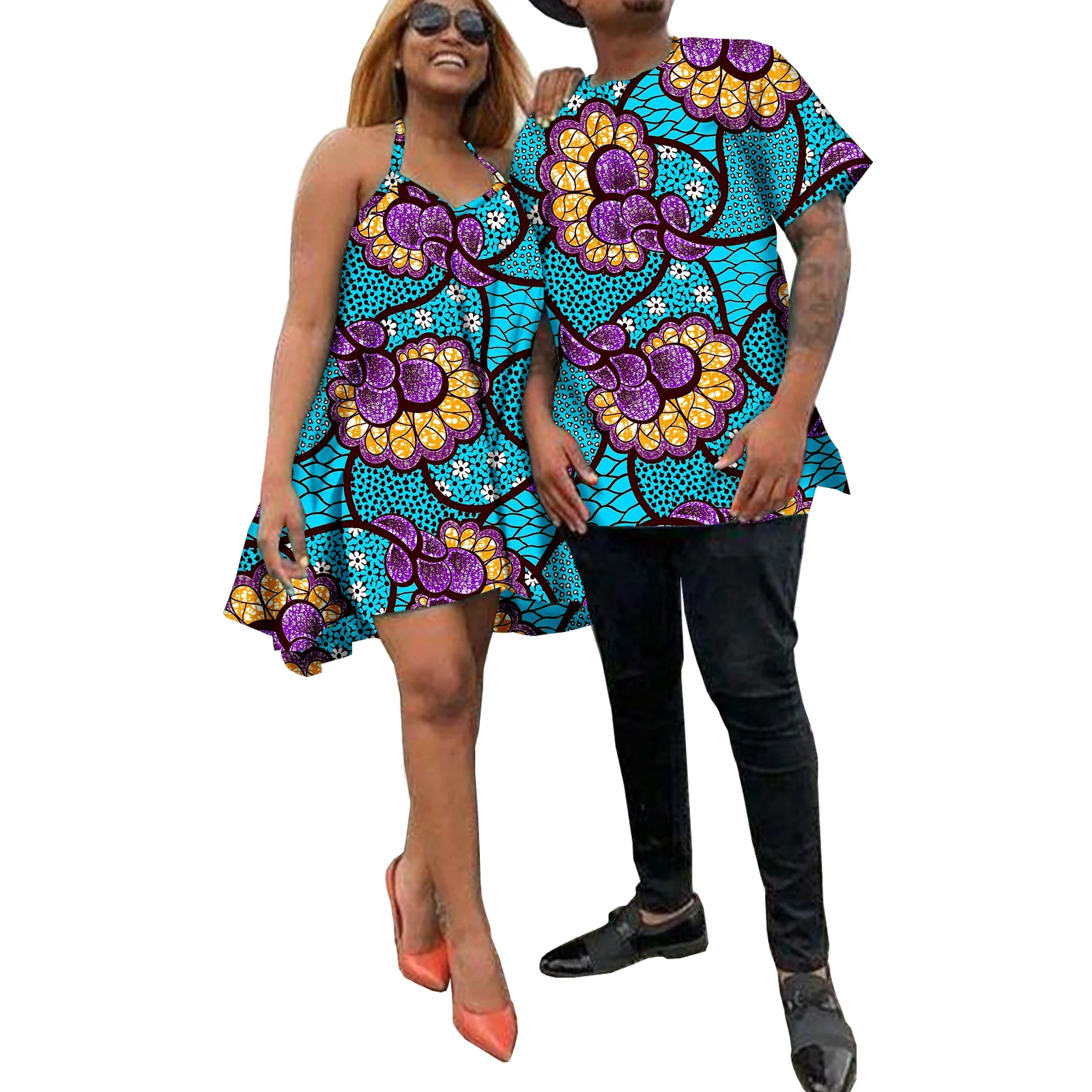 African Couples Women Print Wax Cotton Fashion Patchwork Hot Dress& Men 2 Pieces Shirt and Pants Sets
African Couples Women Print Wax Cotton Fashion Patchwork Hot Dress& Men 2 Pieces Shirt and Pants Sets