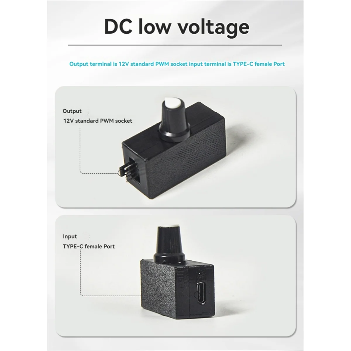 QA06R PWM Speed Controller 4Pin Fan Speed Controller USB TYPE-C Power Supply DIY Water-Cooling Cooling for 4-Wire 12v Fan/Pump
QA06R PWM Speed Controller 4Pin Fan Speed Controller USB TYPE-C Power Supply DIY Water-Cooling Cooling for 4-Wire 12v Fan/Pump