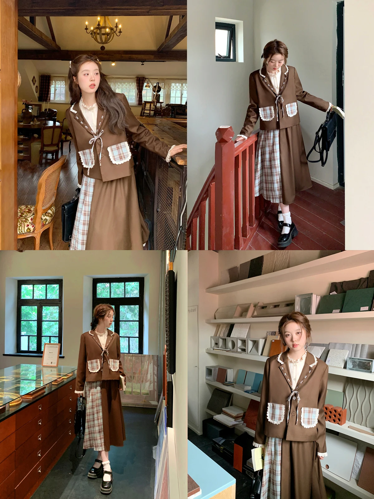 plus Size Brown Plaid Suit Jaet And Midi Skirt Set Women's Ele Slimming Autumn Faion plus Size Women's Clothing
plus Size Brown Plaid Suit Jaet And Midi Skirt Set Women's Ele Slimming Autumn Faion plus Size Women's Clothing