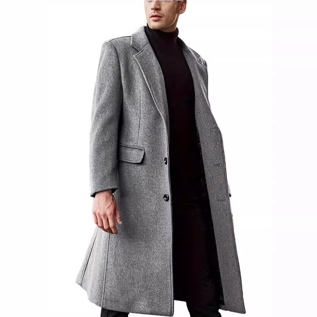Men's Thicken Coat Brand British Style Jacket Lapel Collar Long Sleeve Coat Padded Fleece Jacket Vintage Men Winter Wool Coat
Men's Thicken Coat Brand British Style Jacket Lapel Collar Long Sleeve Coat Padded Fleece Jacket Vintage Men Winter Wool Coat
