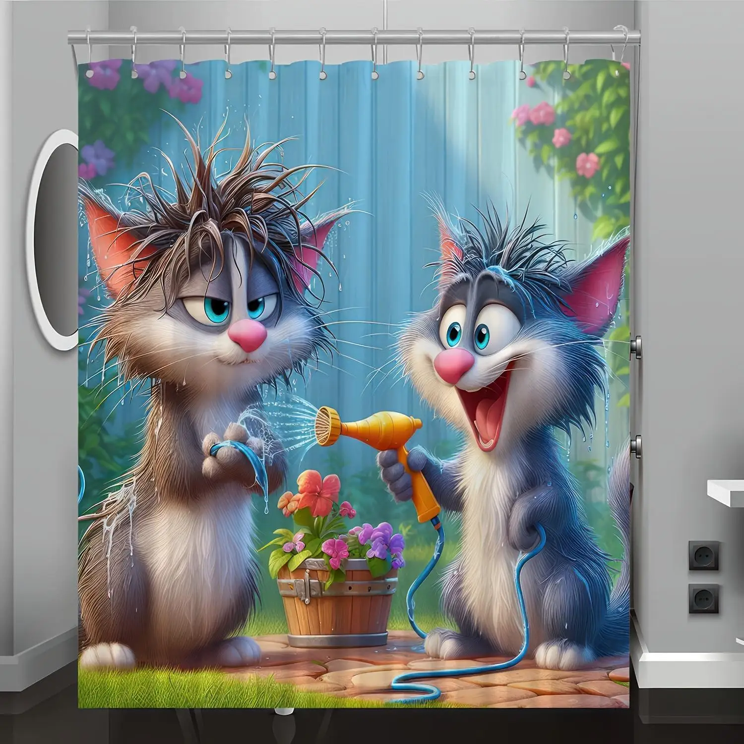 Cute Cartoon Cat Family Funny Shower Curtain Waterproof Polyester Bathroom Decor Novelty Washroom Curtain Liner for Kids Home De
Cute Cartoon Cat Family Funny Shower Curtain Waterproof Polyester Bathroom Decor Novelty Washroom Curtain Liner for Kids Home De