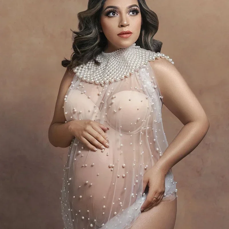 Pearl Maternity Photography Props Dress Shoulder Chain Pearls Studded Shawl Stretch Pregnant Grown Lace Pearls Wraps Accessories
Pearl Maternity Photography Props Dress Shoulder Chain Pearls Studded Shawl Stretch Pregnant Grown Lace Pearls Wraps Accessories