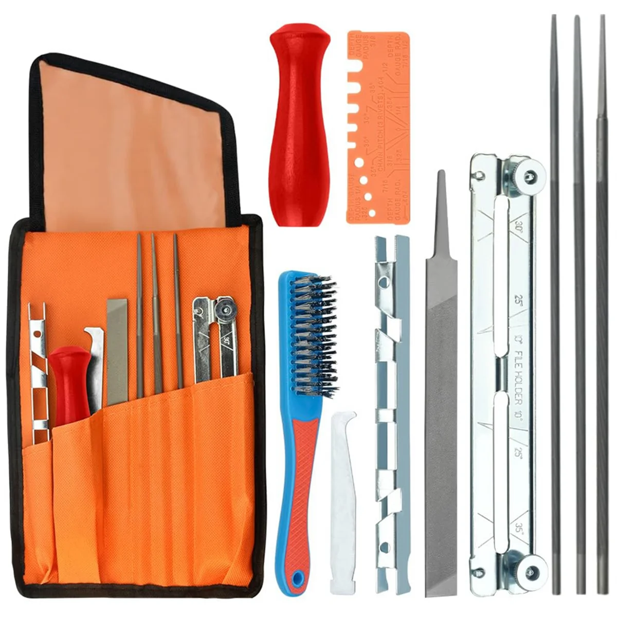 Saw Chain File Set 4.0/4.8/5.5 mm Sharpening Set Saw Chain File Set File Set File Kit for Sharpening Round Files
Saw Chain File Set 4.0/4.8/5.5 mm Sharpening Set Saw Chain File Set File Set File Kit for Sharpening Round Files