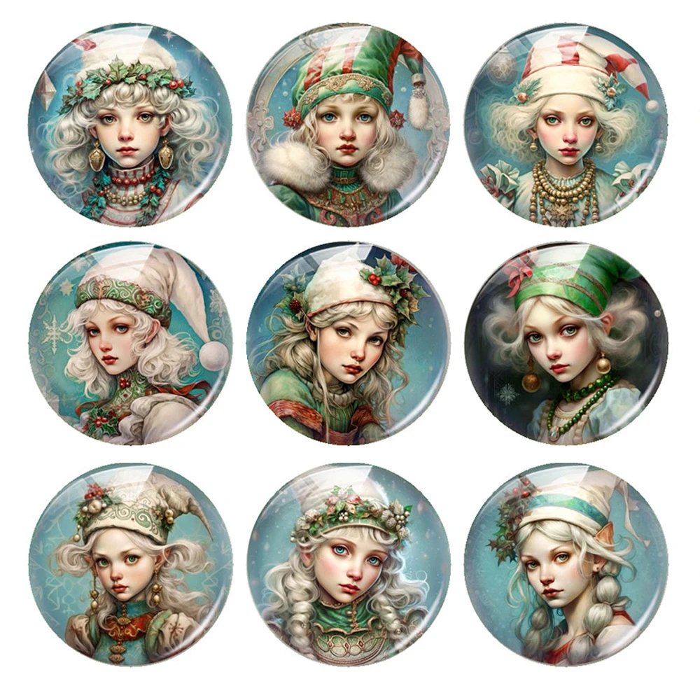 Handmade Merry Christmas X-mas Elf Beauty Girl Photo Glass Cabochon Charms Demo Flat Back Cameo For Diy Jewelry Making Finding
Handmade Merry Christmas X-mas Elf Beauty Girl Photo Glass Cabochon Charms Demo Flat Back Cameo For Diy Jewelry Making Finding