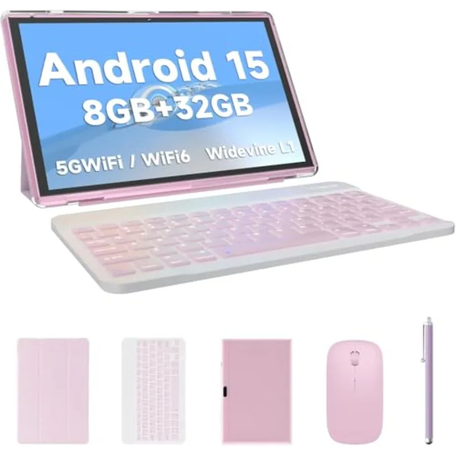 2 in 1 Tablet with Keyboard Case Mouse Stylus 10 inch Android 15 Tablet PC 8GB RAM 32GB ROM 1TB Expandable 6000mAh Battery IPS
2 in 1 Tablet with Keyboard Case Mouse Stylus 10 inch Android 15 Tablet PC 8GB RAM 32GB ROM 1TB Expandable 6000mAh Battery IPS