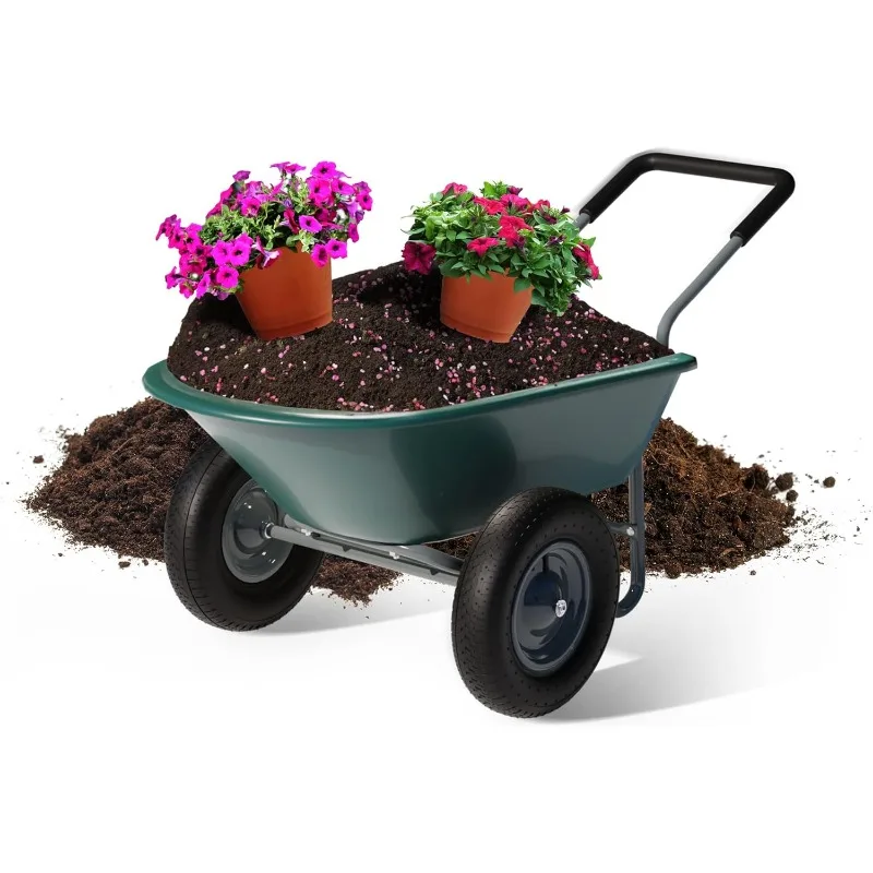 Idzo 2-Wheel Heavy-Duty Wheelbarrow Cart, 330 lb Capacity, Ergonomic Padded Handle,14 Inch Pneumatic Tires for Maximum Stability
Idzo 2-Wheel Heavy-Duty Wheelbarrow Cart, 330 lb Capacity, Ergonomic Padded Handle,14 Inch Pneumatic Tires for Maximum Stability
