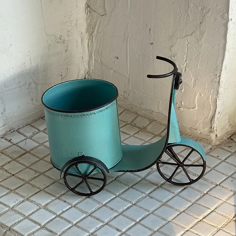 Popular courtyard villa wrought iron blue flower car pot, famous guest balcony decorative flower pot groceries
Popular courtyard villa wrought iron blue flower car pot, famous guest balcony decorative flower pot groceries