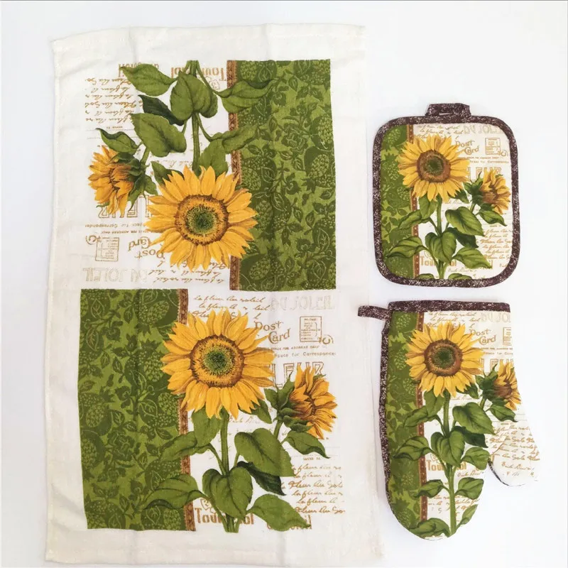 3Pcs/Set Sunflower Apple Fruit Printed Kitchen Anti Scald Microwave Oven Glove Table Placemat Tea Towel Xmas Party Gift
3Pcs/Set Sunflower Apple Fruit Printed Kitchen Anti Scald Microwave Oven Glove Table Placemat Tea Towel Xmas Party Gift