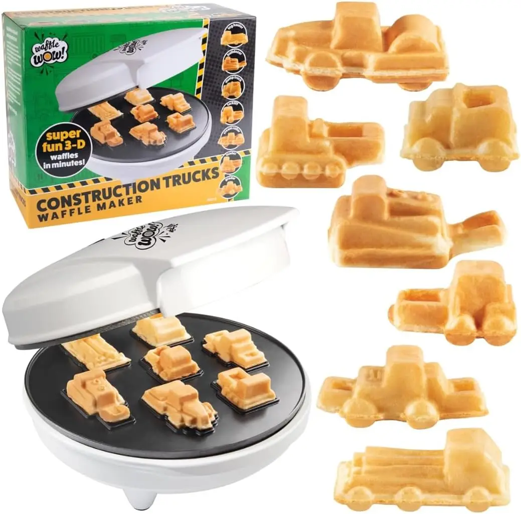 Construction Trucks Mini Waffle Maker- Make 7 Different 3D Vehicle Shaped Pancakes Feat a Bulldozer Forklift & More
Construction Trucks Mini Waffle Maker- Make 7 Different 3D Vehicle Shaped Pancakes Feat a Bulldozer Forklift & More