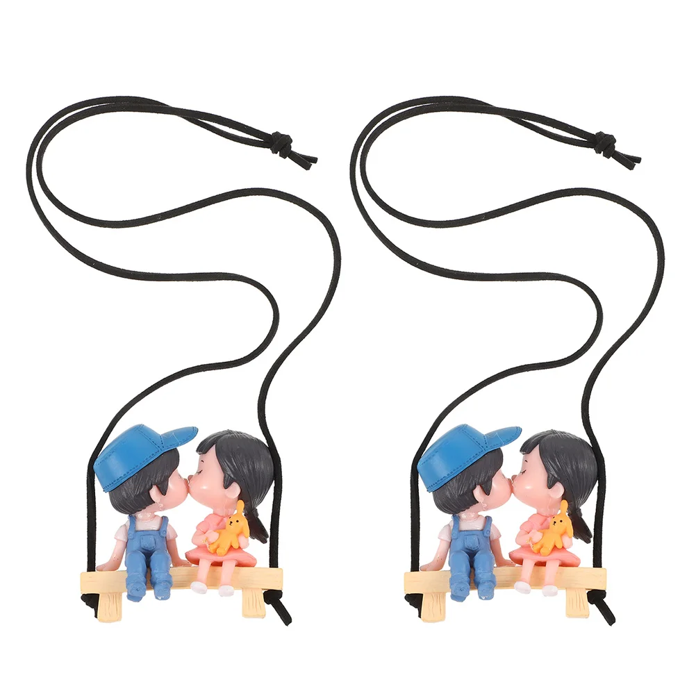 2Pcs Car Rearview Mirror Couple Pendant Cute Auto Interior Hanging Ornaments Decorative Accessories Rear View Mirror Decor
2Pcs Car Rearview Mirror Couple Pendant Cute Auto Interior Hanging Ornaments Decorative Accessories Rear View Mirror Decor