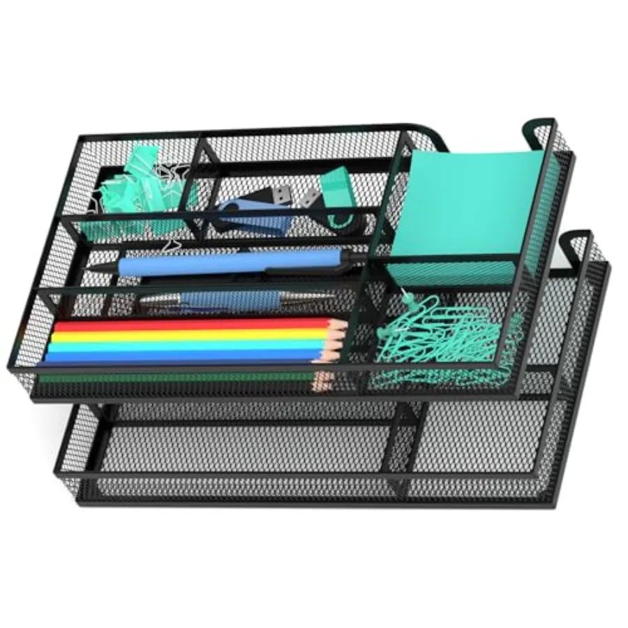 Desk Drawer Organizer Metal Mesh Dividers Organizer Blak-2P Small
Desk Drawer Organizer Metal Mesh Dividers Organizer Blak-2P Small