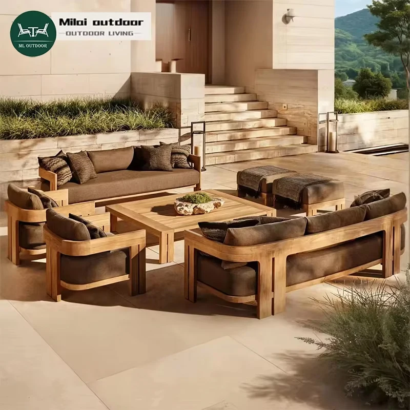 Wholesale Custom Luxury Modern Teak Wood Patio Garden Sofa Set Durable 6 Piece Outdoor Furniture Waterproof for Balcony
Wholesale Custom Luxury Modern Teak Wood Patio Garden Sofa Set Durable 6 Piece Outdoor Furniture Waterproof for Balcony