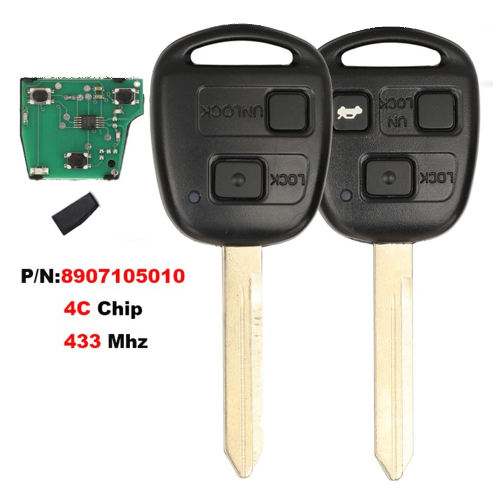 jingyuqin New Remote Car Key P/N:89071-05010, 8907105010 433.92MHz 4C Chip For Toyota Avensis 2003-2008 Yaris 2010 2011 TOY43
jingyuqin New Remote Car Key P/N:89071-05010, 8907105010 433.92MHz 4C Chip For Toyota Avensis 2003-2008 Yaris 2010 2011 TOY43
