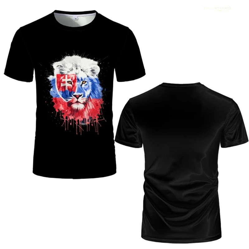 Slovakia Flag Lion Graphic T-Shirt Fashion Summer National Emblem 3D Printed Football Jersey Loose Breathable Sports Tees Tops
Slovakia Flag Lion Graphic T-Shirt Fashion Summer National Emblem 3D Printed Football Jersey Loose Breathable Sports Tees Tops