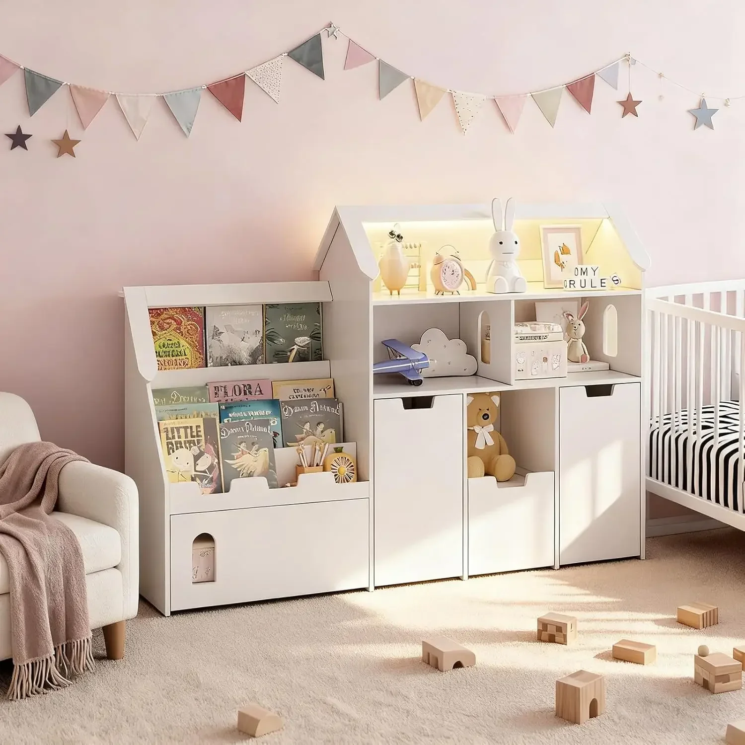 White Castle Shaped Kids Bookshelf Toy Storage Organizer With Removable Drawers Cabinets Storage Cubbies LED Lights For Bedroom
White Castle Shaped Kids Bookshelf Toy Storage Organizer With Removable Drawers Cabinets Storage Cubbies LED Lights For Bedroom