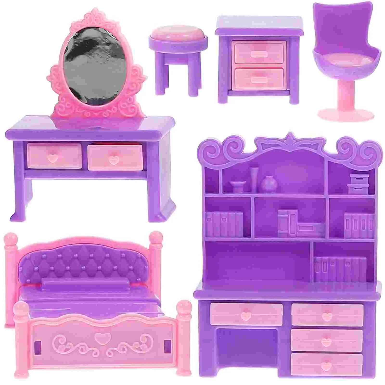 1 Set House Furniture 6 Pieces Miniature Bedroom Suite Detailed Craft Tiny Decor Accessories Classical Style
1 Set House Furniture 6 Pieces Miniature Bedroom Suite Detailed Craft Tiny Decor Accessories Classical Style