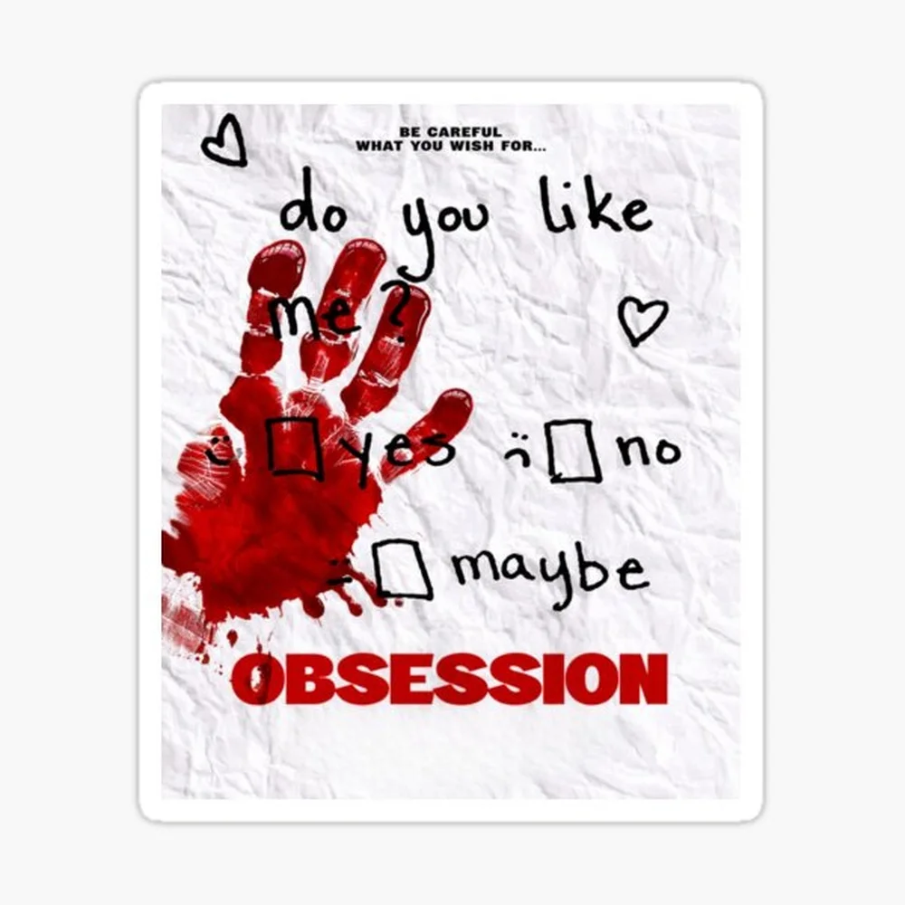 obsession movie Sticker for Laptop Decor Bedroom Car Cute Cartoon Art Fashionable Public Suitcase
obsession movie Sticker for Laptop Decor Bedroom Car Cute Cartoon Art Fashionable Public Suitcase