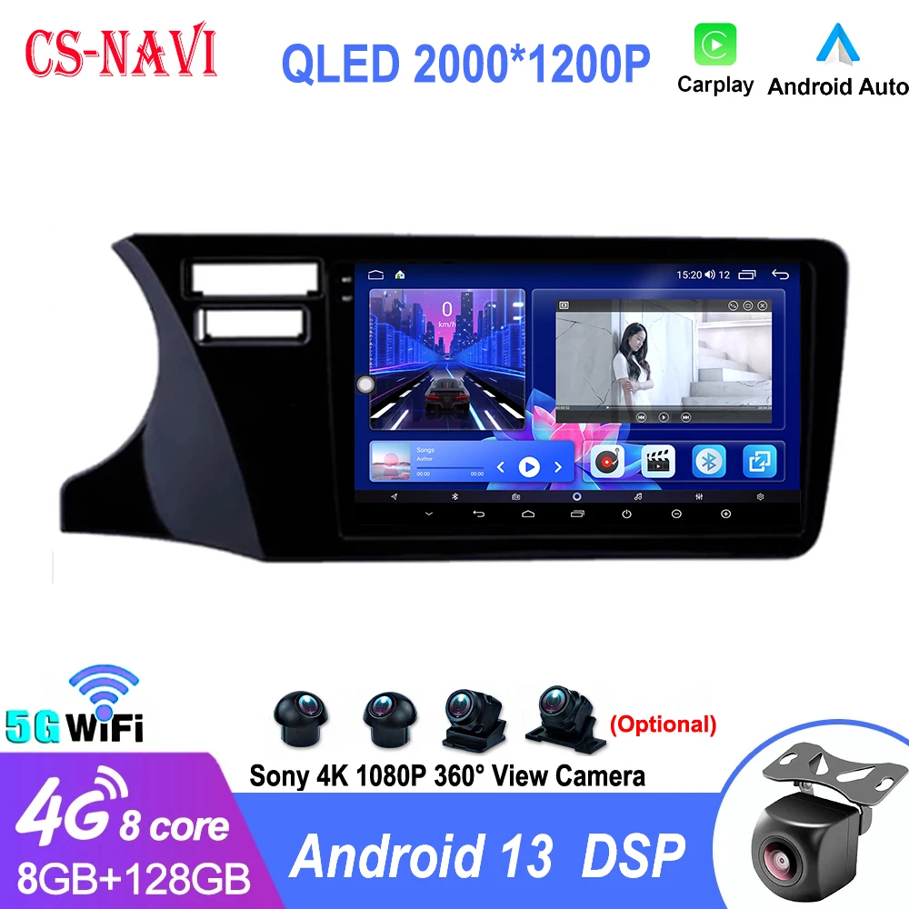 Android 13 For Fit Honda City 2014 2015 2016 2017 Left Hand Driving Multimedia Stereo Car Radio DVD Video Player Navigation GPS
Android 13 For Fit Honda City 2014 2015 2016 2017 Left Hand Driving Multimedia Stereo Car Radio DVD Video Player Navigation GPS