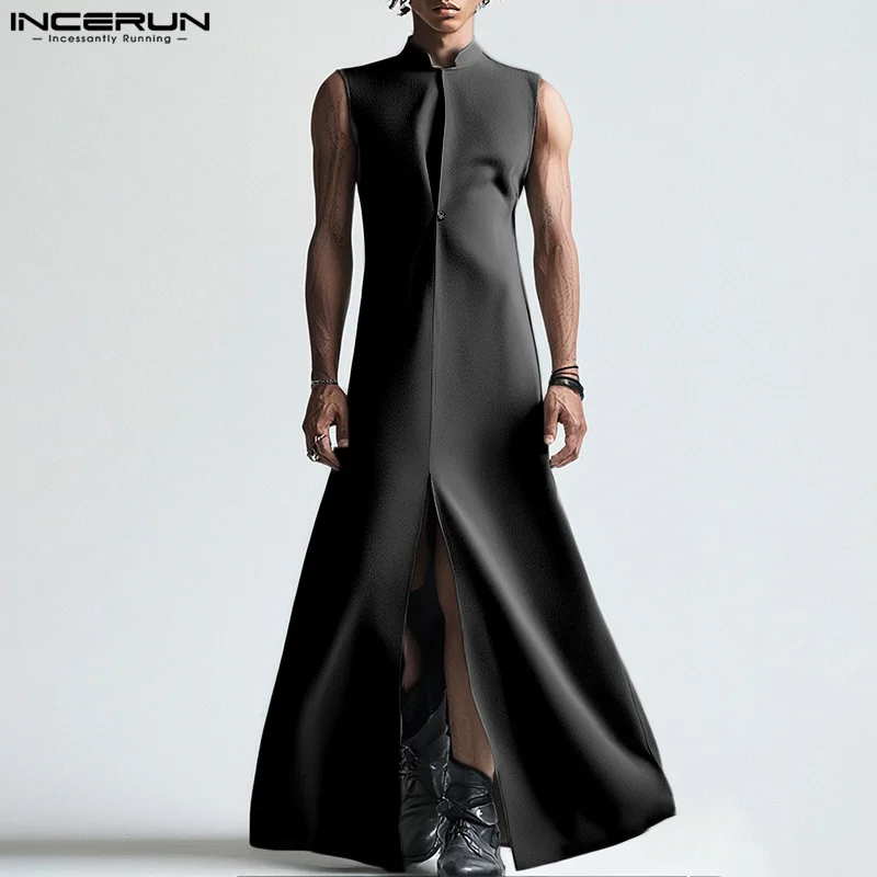 2025 Men Shirts Solid Color Stand Collar Sleeveless INCERUN Button Fashion Robes Men Streetwear Summer Casual Male Kaftan S-5XL
2025 Men Shirts Solid Color Stand Collar Sleeveless INCERUN Button Fashion Robes Men Streetwear Summer Casual Male Kaftan S-5XL