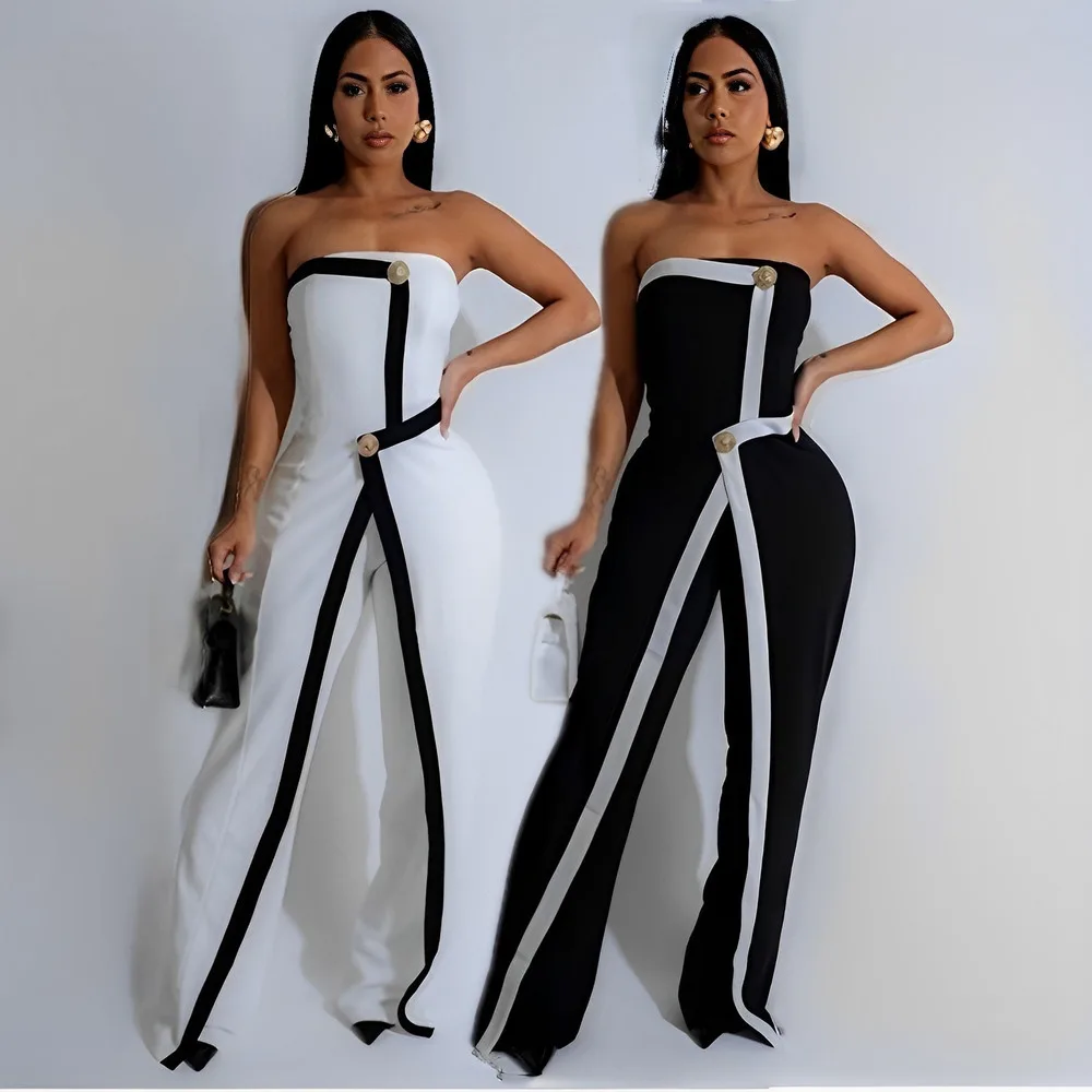 Trendy Sexy Sleeveless Wrap Tube Jumpsuit for Women High Waist Bodycon Romper Fashion Solid Color Summer Outfit
Trendy Sexy Sleeveless Wrap Tube Jumpsuit for Women High Waist Bodycon Romper Fashion Solid Color Summer Outfit
