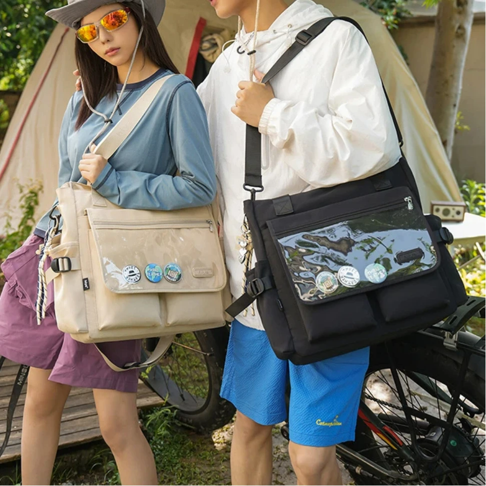 Japanese Cute Casual Portable Shoulder Bag Daily Commuting Tote Bag Large Capacity Crossbody Bag Ulzzang DIY Badge Ita Bag
Japanese Cute Casual Portable Shoulder Bag Daily Commuting Tote Bag Large Capacity Crossbody Bag Ulzzang DIY Badge Ita Bag
