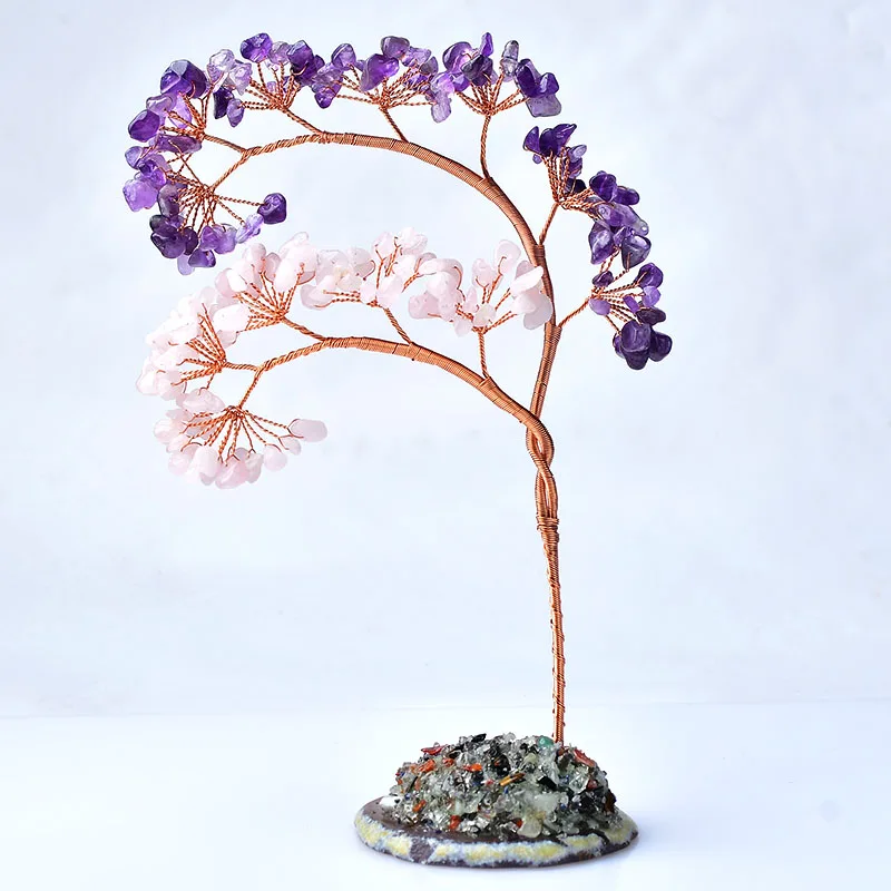 Natur Stone Tree Amethyst Rose Quartz Crystal Tree Ore Mineral Energy Gems Tree Reiki CraftsHome Decoration Crystal GiftSouvenir
Natur Stone Tree Amethyst Rose Quartz Crystal Tree Ore Mineral Energy Gems Tree Reiki CraftsHome Decoration Crystal GiftSouvenir