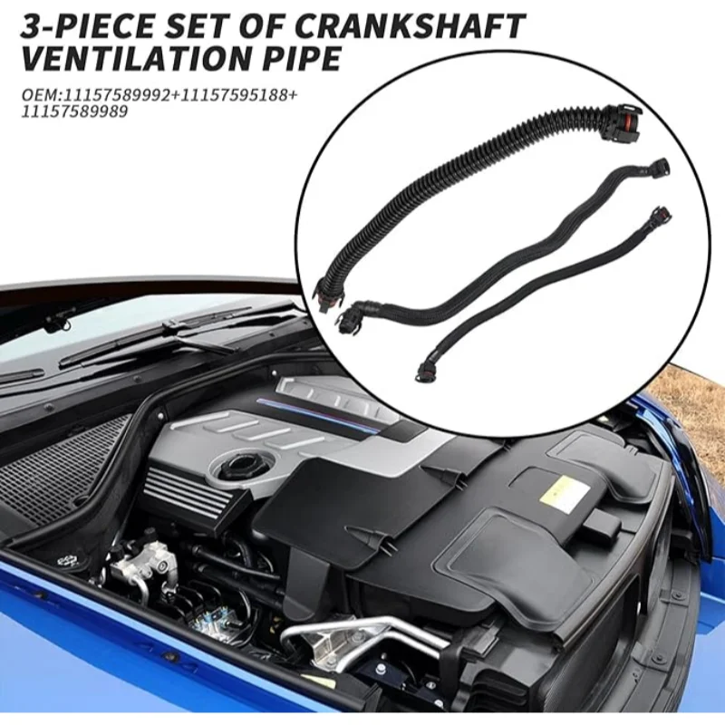 3PCS NEW ENGINE CRANKCASE BREATHER HOSE FOR BMW X5 M E70 X6 M E71 VENT EXHAUST PIPE CYL 1-4 1157589989 11157595188 11157589992
3PCS NEW ENGINE CRANKCASE BREATHER HOSE FOR BMW X5 M E70 X6 M E71 VENT EXHAUST PIPE CYL 1-4 1157589989 11157595188 11157589992