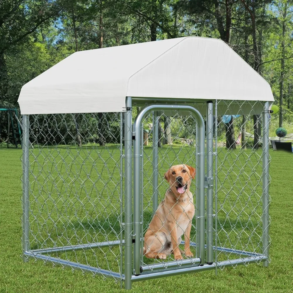 Outdoor Large Dog Kennel 40 x40 in, Heavy Duty Dog Enclosure with UV & Rain-Proof Fully Covered Roof, Rustproof Metal Mesh
Outdoor Large Dog Kennel 40 x40 in, Heavy Duty Dog Enclosure with UV & Rain-Proof Fully Covered Roof, Rustproof Metal Mesh
