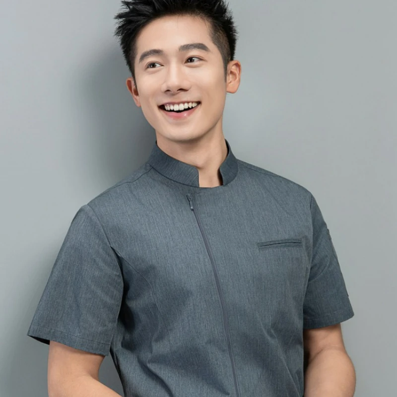 Professional Short Sleeve Chef Jacket with Zipper for Hotel and Restaurant Kitchen Uniform
Professional Short Sleeve Chef Jacket with Zipper for Hotel and Restaurant Kitchen Uniform
