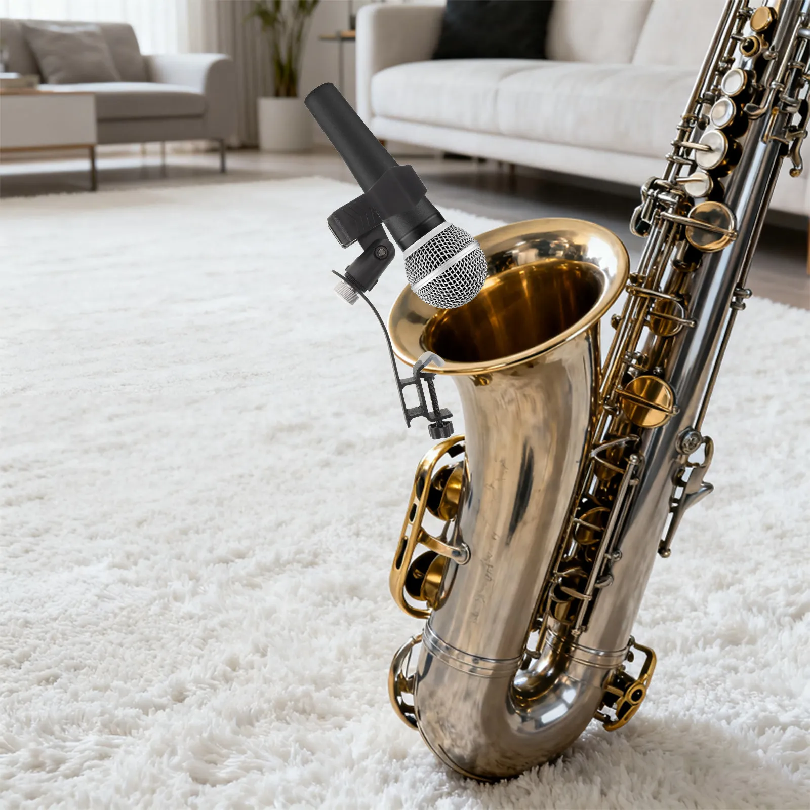 1Set Microphone Clip Holder for Sax - Rust-Resistant Adjustable Mic Clamp Mount for Instrument Audio Capture in Rehearsal Live
1Set Microphone Clip Holder for Sax - Rust-Resistant Adjustable Mic Clamp Mount for Instrument Audio Capture in Rehearsal Live