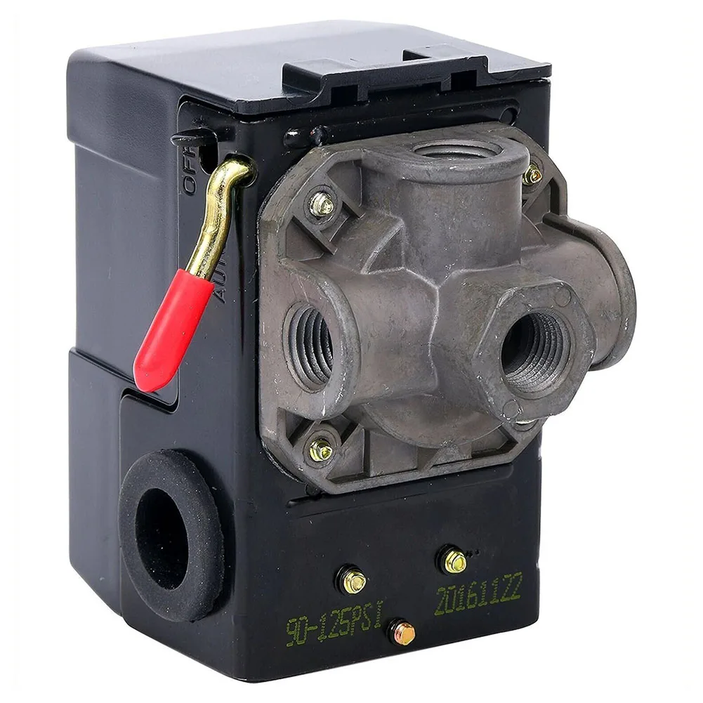 Heavy Duty 25 Amp Air Compressor Pressure Switch Control Valve 95-125PSI 4 Port Air Compressor Accessories Pneumatics Parts
Heavy Duty 25 Amp Air Compressor Pressure Switch Control Valve 95-125PSI 4 Port Air Compressor Accessories Pneumatics Parts