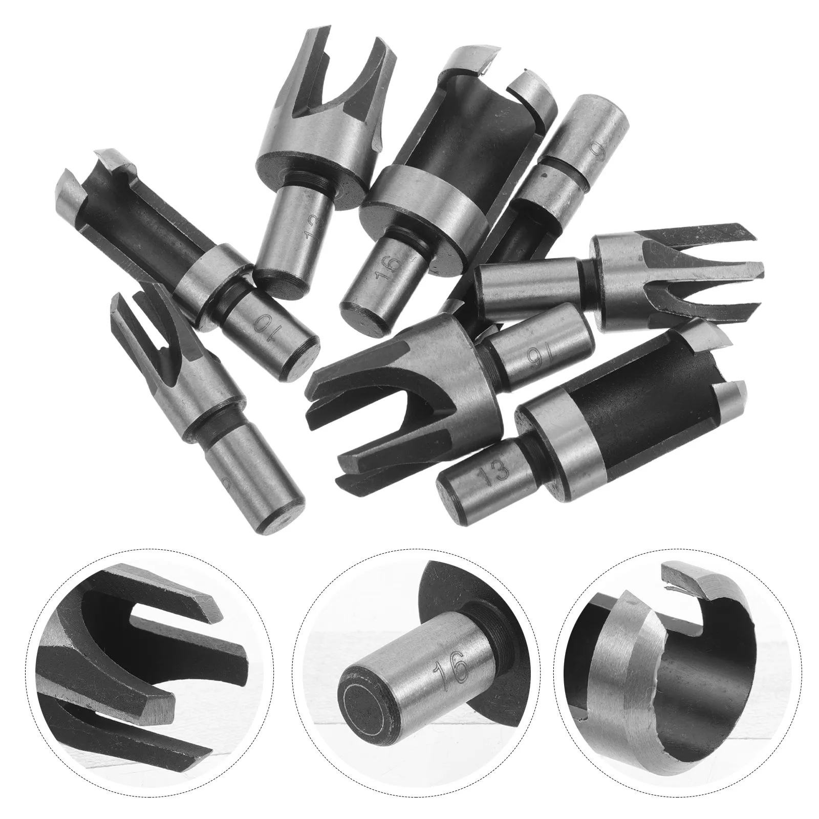 8Pcs Wood Plug Drill Bit Set Metal Round Handle Wear-Resistant Circular Drill Bits for Woodworking Carpentry and Home Renovation
8Pcs Wood Plug Drill Bit Set Metal Round Handle Wear-Resistant Circular Drill Bits for Woodworking Carpentry and Home Renovation