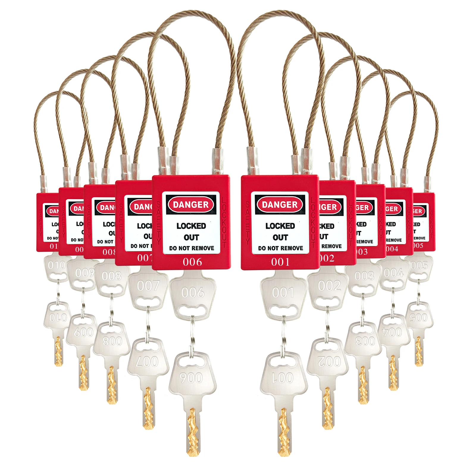 10PCS locking/tag 4mm/0.12in industrial safety cable padlock red yellow green black blue mini locking padlock 2 keys
10PCS locking/tag 4mm/0.12in industrial safety cable padlock red yellow green black blue mini locking padlock 2 keys
