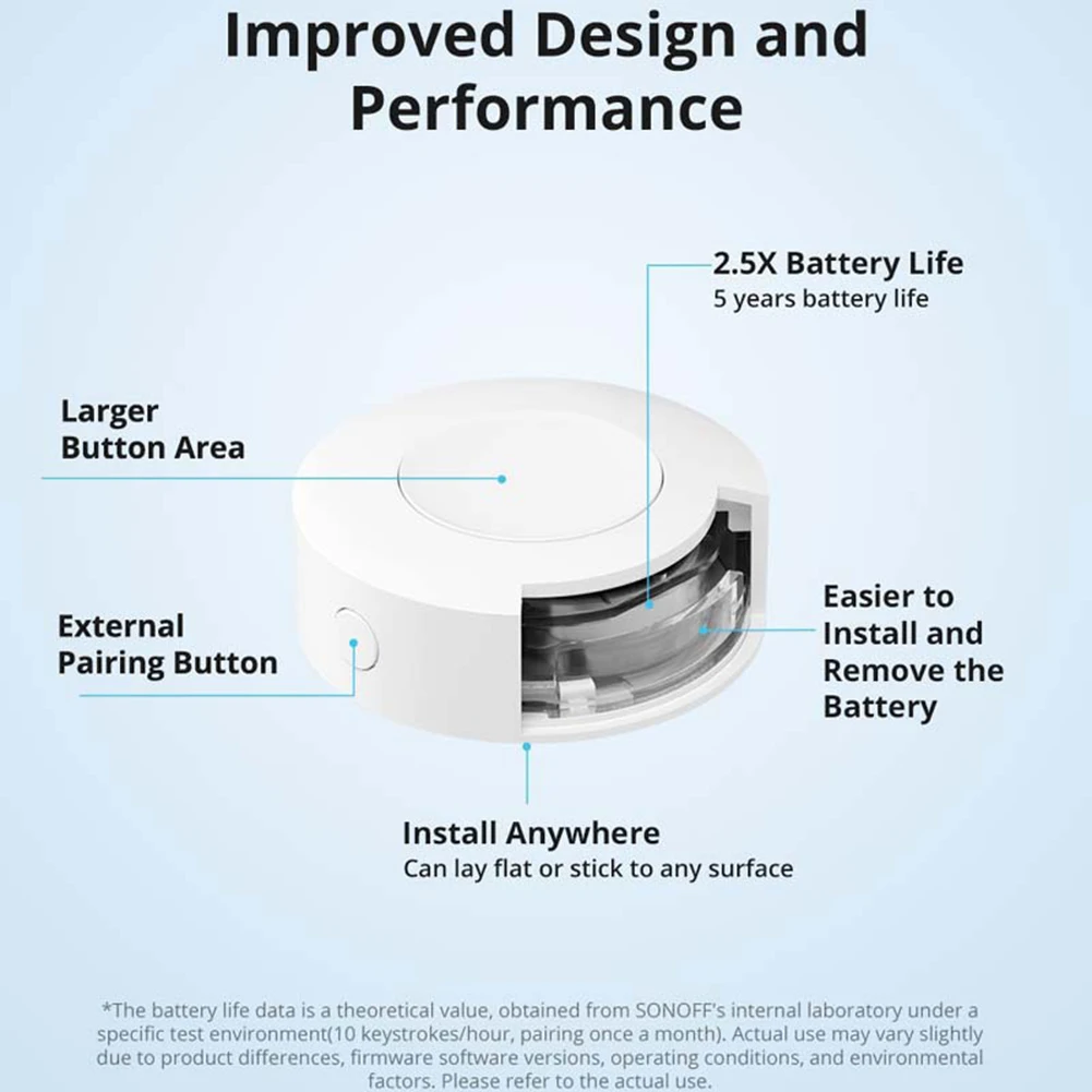 Home Remote Control, FOR SNZB01 Wireless Switch, Link Z igBee Devices, Easy Installation, Low Battery Notification White
Home Remote Control, FOR SNZB01 Wireless Switch, Link Z igBee Devices, Easy Installation, Low Battery Notification White