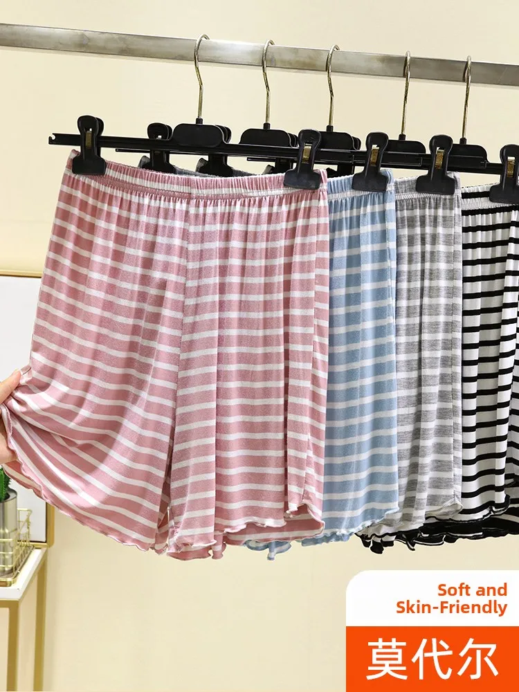 High Waist Stripe Modal Shorts Women's Summer Thin Loose Wide Leg Pants Home Sleepwear plus Size Casual Pants
High Waist Stripe Modal Shorts Women's Summer Thin Loose Wide Leg Pants Home Sleepwear plus Size Casual Pants
