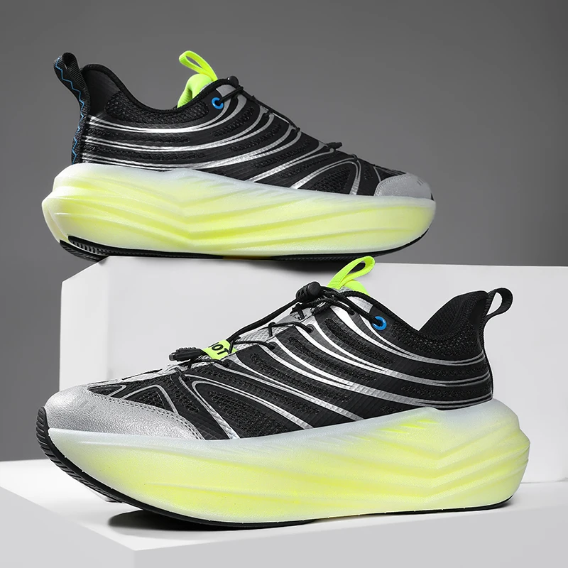 Мужские кроссовки для бега с карбоновой пластиной, новинка 2026 года, дышащая верхняя часть из плетеной сетки, амортизирующая технология Rebound, универсальные.
Мужские кроссовки для бега с карбоновой пластиной, новинка 2026 года, дышащая верхняя часть из плетеной сетки, амортизирующая технология Rebound, универсальные.