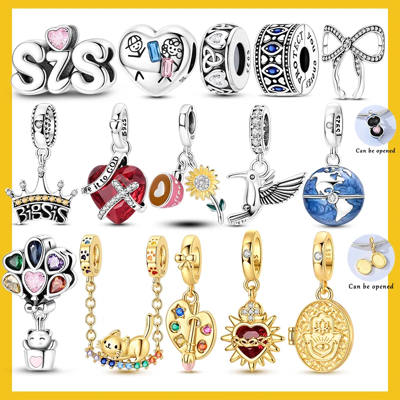 New In 925 Sterling Silver Charms Beads Flying Bird Coffee Sunflower Pendants Fit Bracelet Dangle DIY Jewelry Gift For Women
New In 925 Sterling Silver Charms Beads Flying Bird Coffee Sunflower Pendants Fit Bracelet Dangle DIY Jewelry Gift For Women