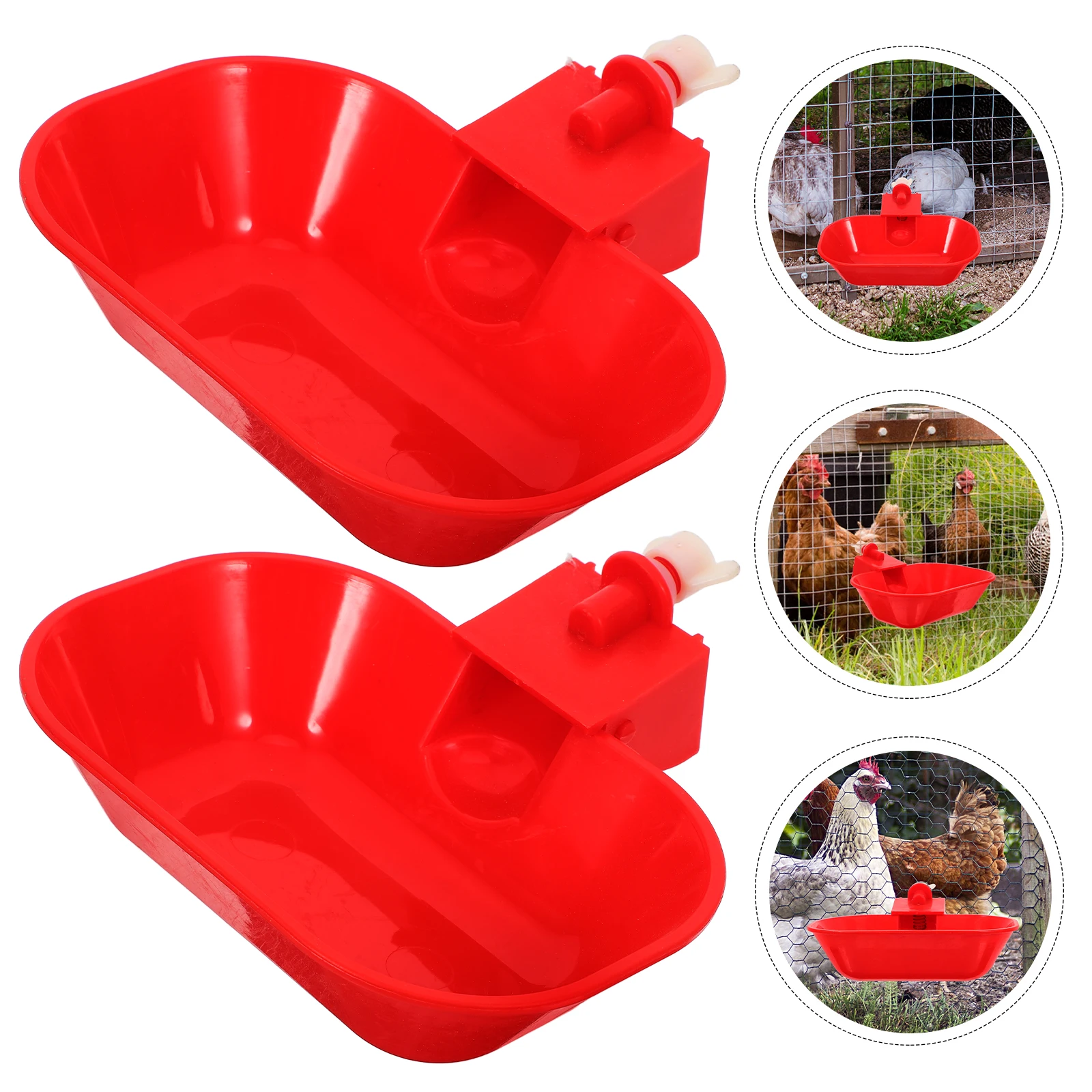 5pcs Chicken Duck Goose Water Bowls Automatic Drinkers Durable PP Leakproof Large Capacity Multi Animal Poultry Farming
5pcs Chicken Duck Goose Water Bowls Automatic Drinkers Durable PP Leakproof Large Capacity Multi Animal Poultry Farming